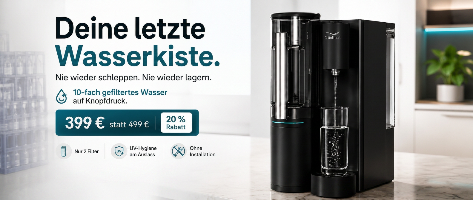 AquaLiva elan Osmoseanlage – Deine letzte Wasserkiste, nur 399 €