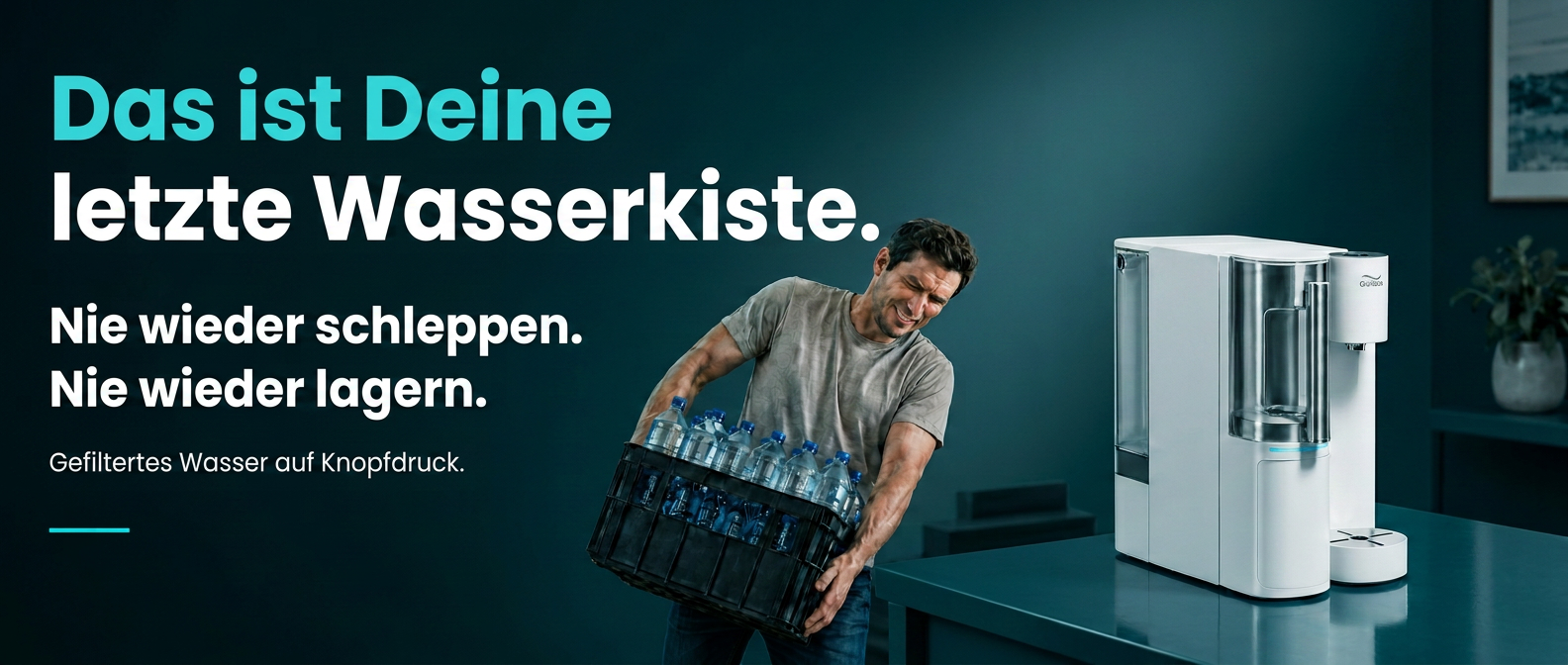 Schleppen. Lagern. Nachkaufen. – Schluss mit Wasserkisten